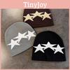 Fall Winter Beanie Knitted Cap With Star Pattern For Casual Gift Streetwear