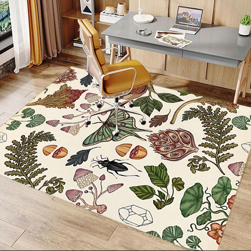 1PC Botanical Illustration Extra Large Non Slip Floor carpet, Office, family, bedroom, Studio   Large Area Rug Indoor Rugs, Vibrant Colors