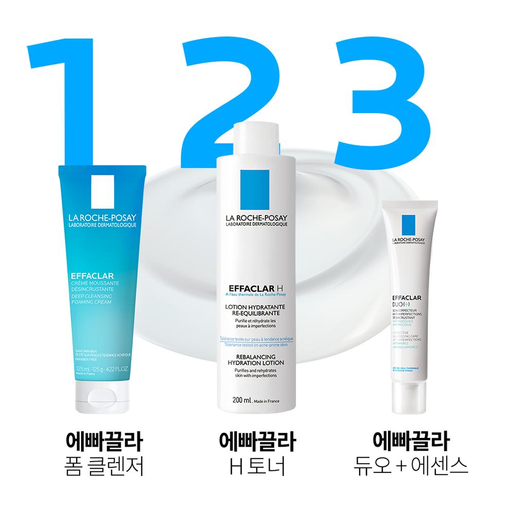 [larocheposay] La Roche-Posay Effaclar Crema Espumosa Limpieza Profunda 125ml x2