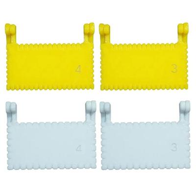 4Pcs Fabric Edges Locking Stitching Guide Tool Clip On Sewing Aid with 3mm/4mm Measurement Markings for Fabric Tailoring