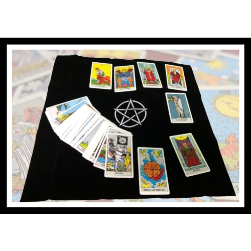 English Version Rider Tarot Card Deck, Crystal Tuner, 4096Hz Tuning Fork, Natural Quartz Crystal Purification (Purification Set and Cards Included)
