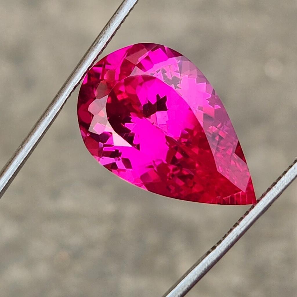 21x14 MM Natural Flawless Ceylon Padparadscha Sapphire Pear Cut Gemstone Cut