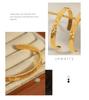European Fashion Gold-Plated Titanium Open Cuff Bracelet Douyin Celebrity Style