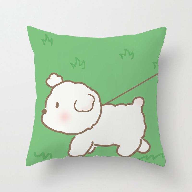 Cute Couple Simple Puppy Pillowcase Dormitory Decoration Office Living Room Sofa Home Pillowcase