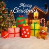 9.84FT Yard Party Decoration Inflatable Teddy Bear Gift Box Toy LED Light Xmas Home Ornament Supplie Christmas Holiday Gift