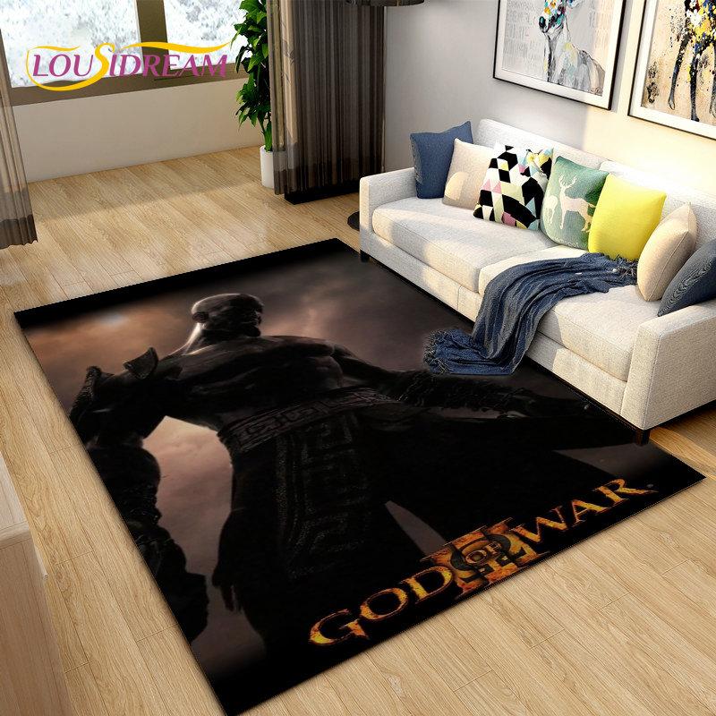 Game God of War Gamers  Area Rug Large,Carpet Rug for Living Room Bedroom Sofa Doormat Decoration,Kids Play  Non-slip Floor Mat