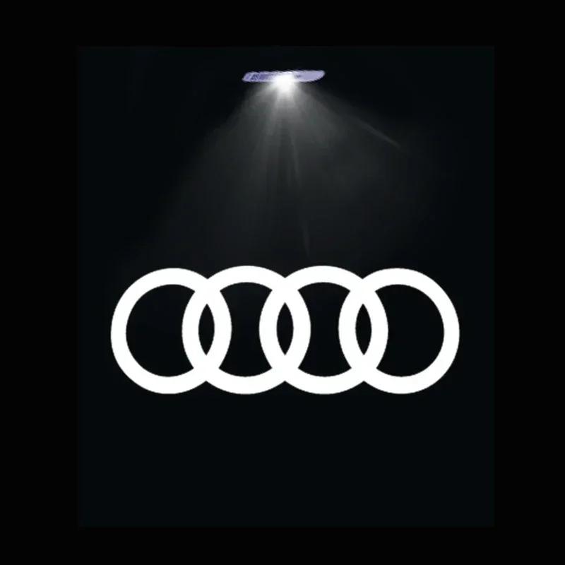 For Audi 8L Led Car Door Logo Welcome Light For Audi A4 B5 B6 B7 B8 B9 A1 A3 8V 8P 8L A6 C5 C6 C7 A5 A7 A8 Q3 Q5 Q7 TT S3 S6 Sline Quattro