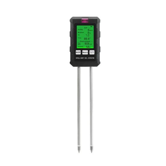 Soil Tester 6-in-1 High Precision Digital PH Moisture Temperature Light Fertility Meter with Real-time Display Soil Testing Kit