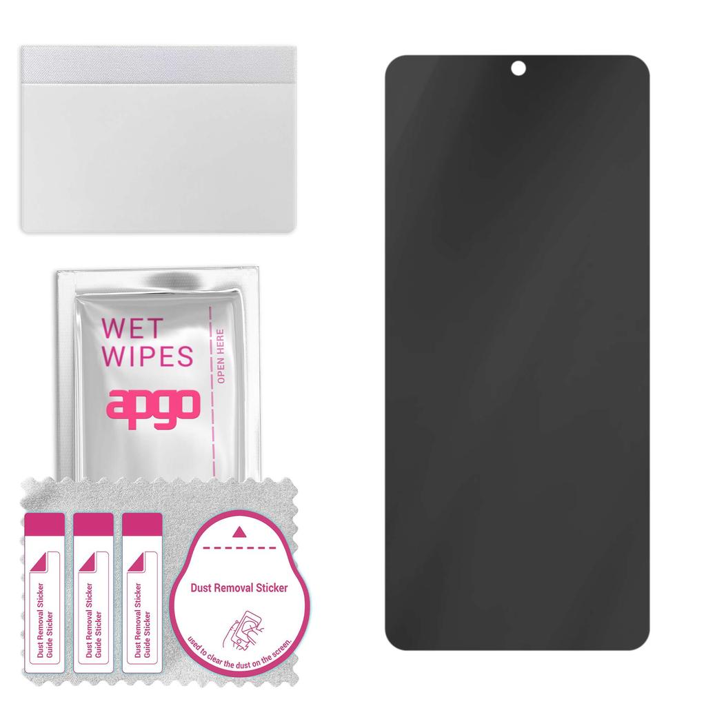 apgo Privacy Matte Hybrid protective glass compatible with ZTE Blade A7s 2020, flexible nano glass, great replacement for tempered glass, scratch-resi