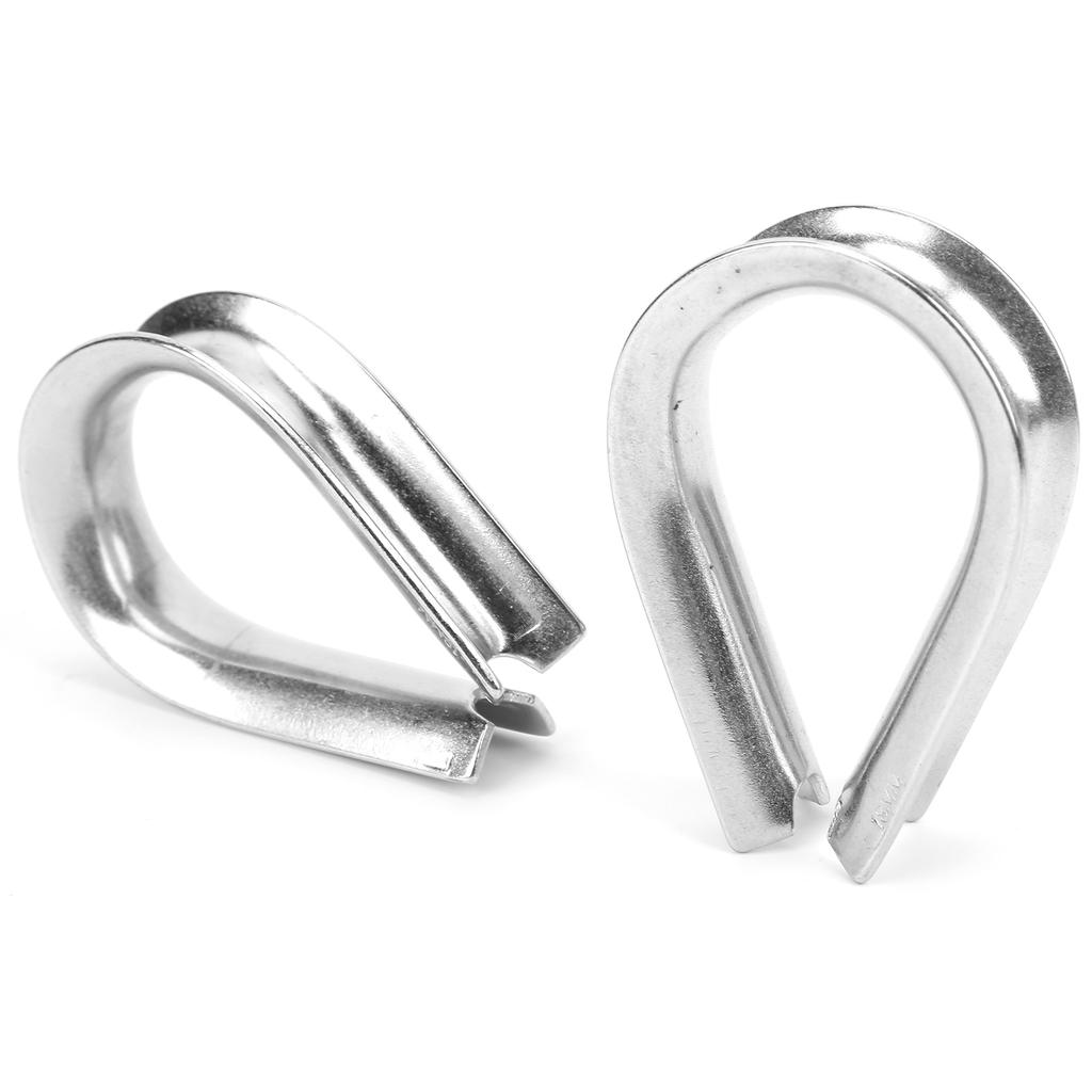 18MM Stainless Steel Marine Wire Rope Clamp Cable Protective Ring Thimbles Clamps