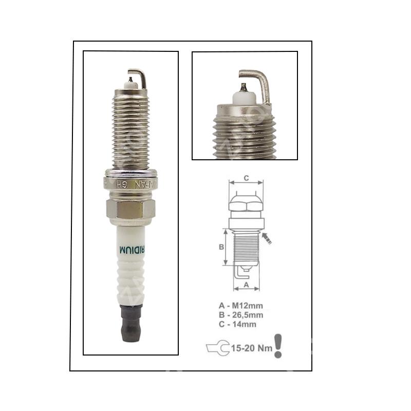 4pcs ILZKAR8H8S 95112 Iridium Spark Plug for Honda Civic Avancier Jade URV XRV Envix Crider Acura CDX Vezel ILZKAR8H8S-95112