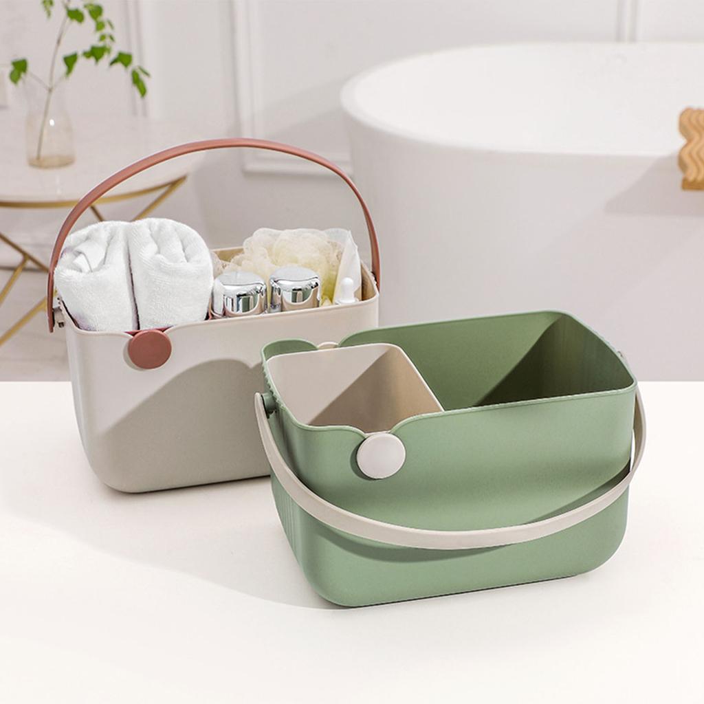 Cesta de Almacenamiento para Ducha de Baño Diseño Color Block Potenciador de Espacio Práctico y Elegante Material Impermeable Duradero