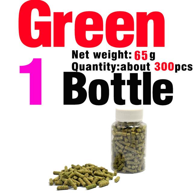 MNFT 1 Bottle About 300 Pcs Smell Grass Carp Baits 3 Flavors Coarse Fishing Baits Fishing Lures Artificial Baits & Rubber Bands