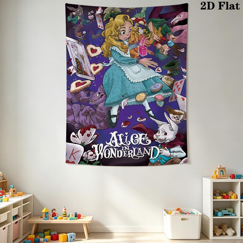 Vintage Alice illustration Pattern Home Decor Tapestry, Wall Hanging, Decorative RV Wall Cloth.SGT0917219