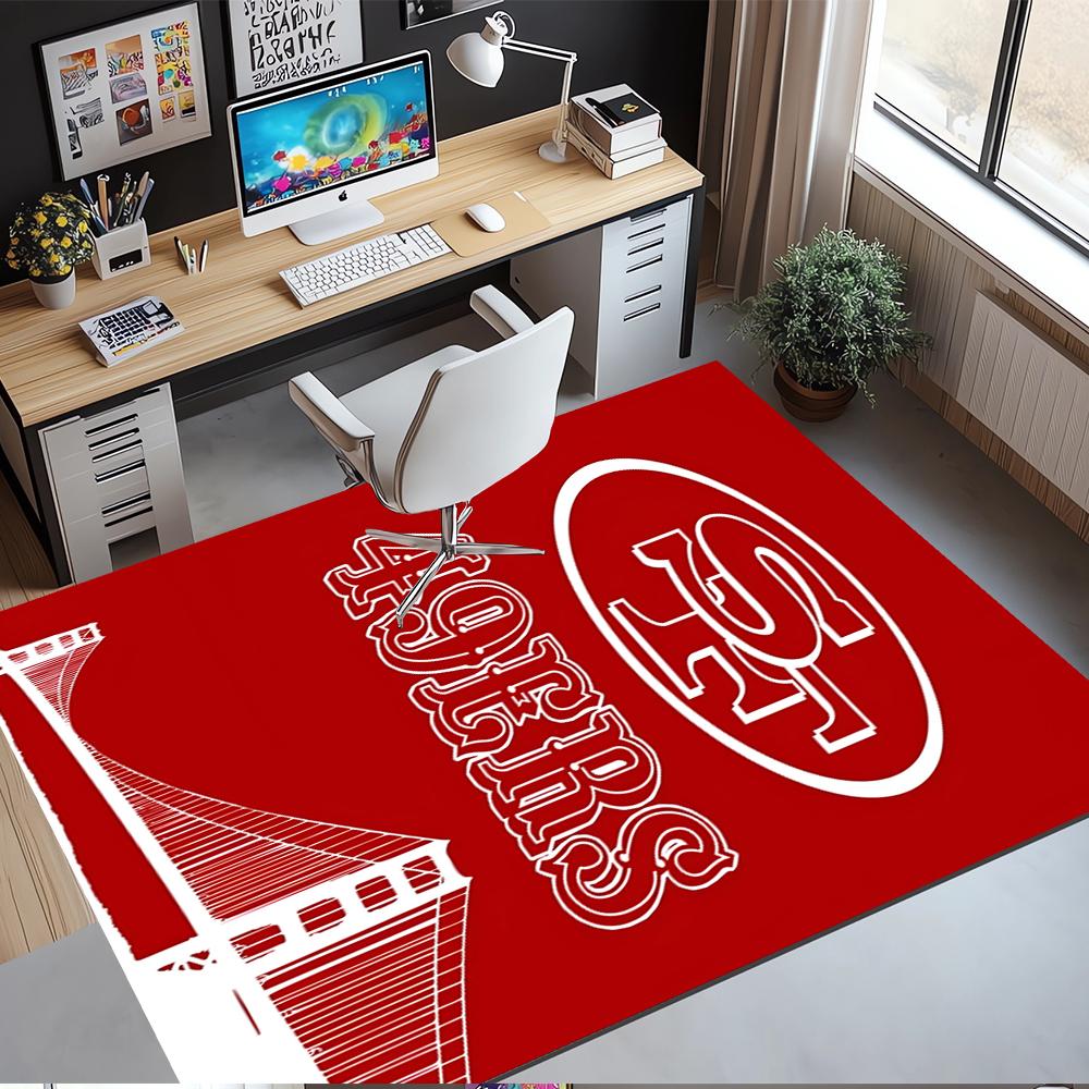 San Francisco 49ers Printed Carpet, Rug for Office Chair Living Room Bedroom Kitchen Room Decor Gifts.