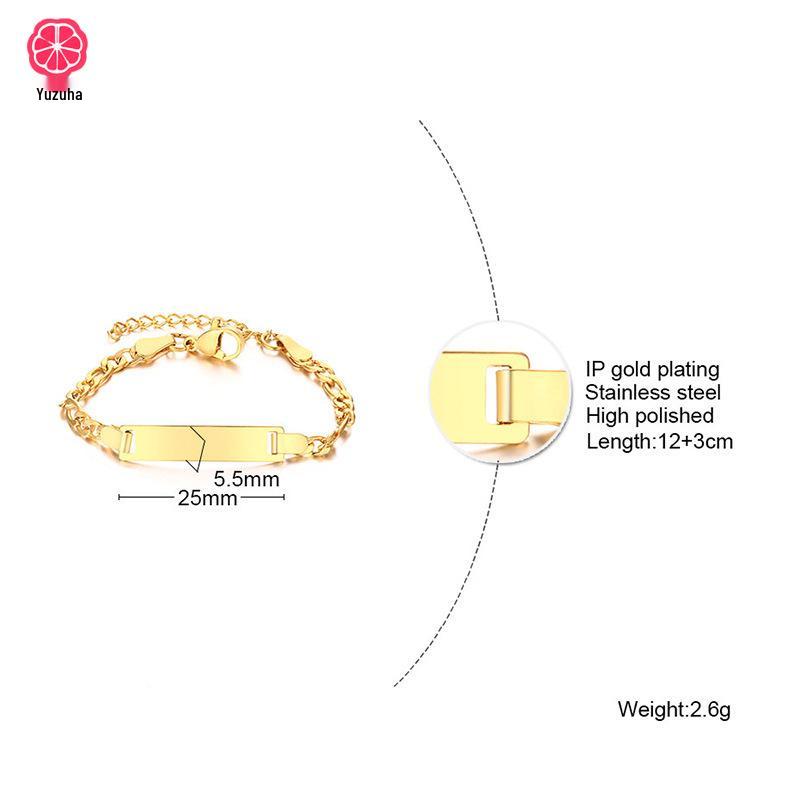 Engraved Stainless Steel Curved Children's Bracelet - Personalized Baby Bangle, Christmas or Birthday Gift