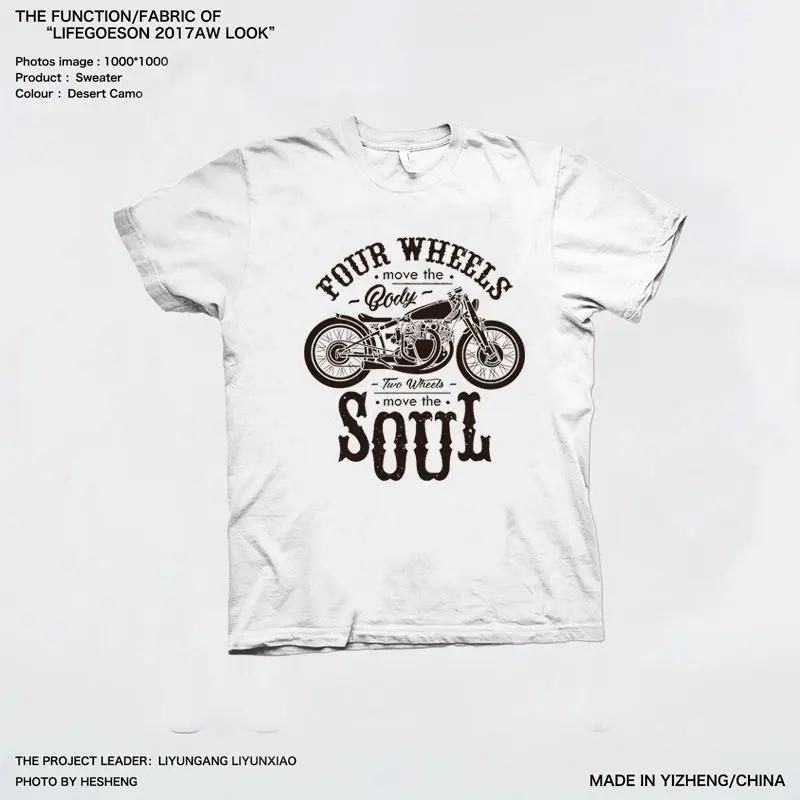 

Летняя футболка из чистого хлопка в американском стиле в стиле ретро с короткими рукавами для мужчин, верхняя одежда с принтом, повседневный топ с короткими рукавами и круглым вырезом 4XL