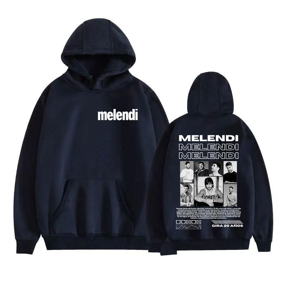 Melendi Tour Album  Fans Hoodie Men's Rap Hip Hop Punk Gothic Pullover Sweatshirt Unisex Casual Oversized Hooded Streetwear