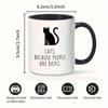 1pc Black Cat Coffee Cups 11oz Ceramic Water Cup Summer Winter Drinkware Birthday Thanksgiving Christmas Gifts for Kitten Lovers
