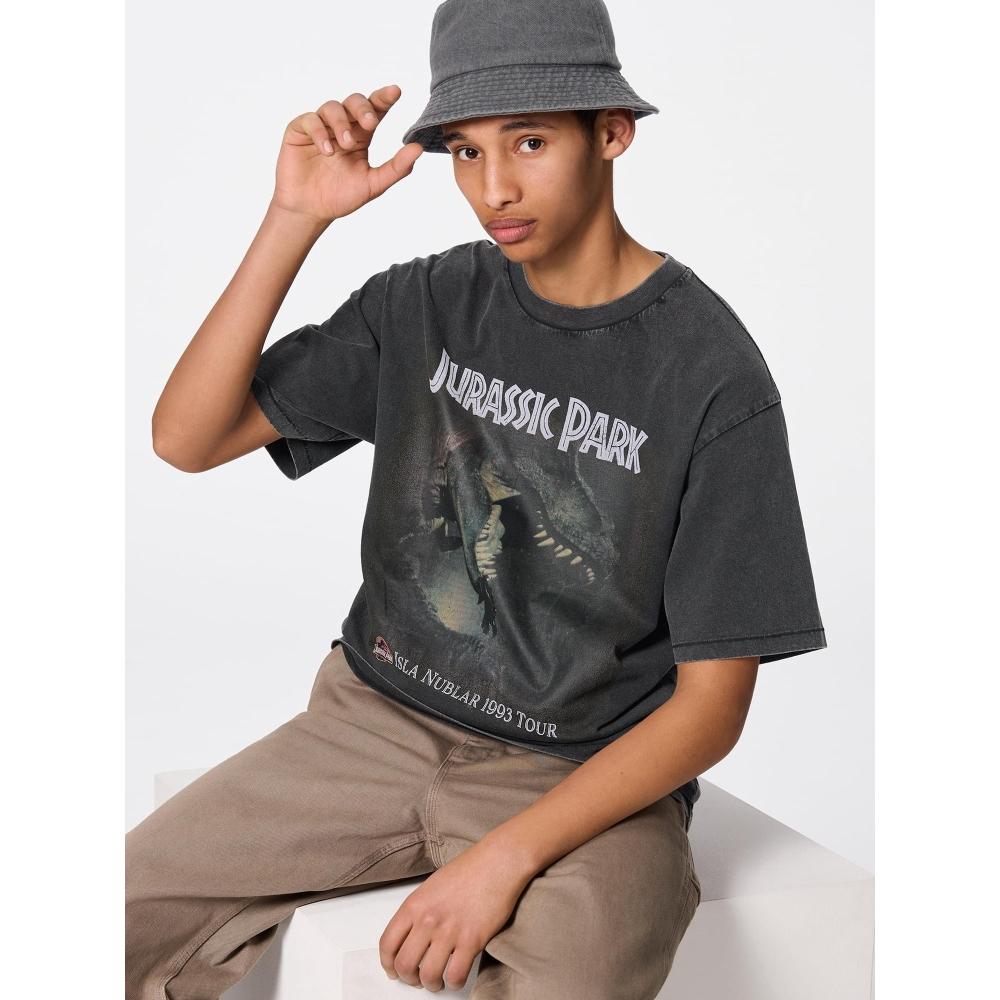 

Футболка Gu By Uniqlo Washed Graphic T с 5-минутным рукавом Movie 07 GRAY/XS