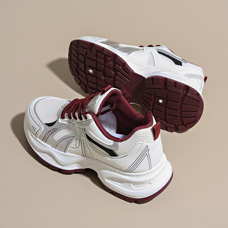Dad shoes women's spring new mesh thick-soled versatile casual sports shoes with small height increase