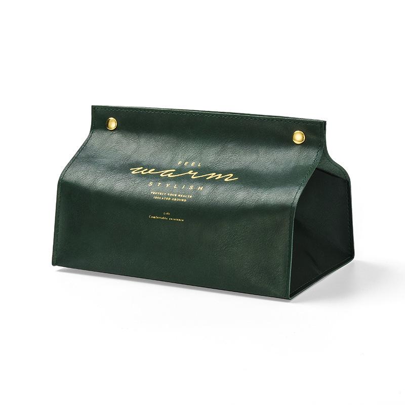 Creative Leather Tissue Storage Box Container Case Foldable Home Kitchen Bedroom Car Desktop Napkin Paper Holder Organizer