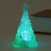 Mini Christmas Tree Night Light Transparent Acrylic Luminous Desktop Decor Small Gift Home Decoration