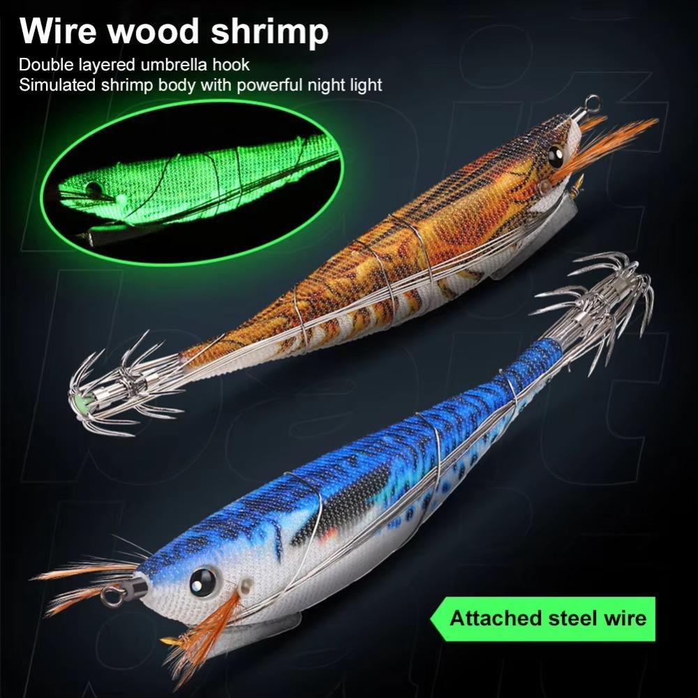 

Steel Wire Shrimp Bait Lead Sinker Squid Hook 2025 Octopus Lure Lifelike S-E