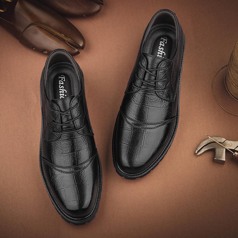Britský styl Škola Luxusní Obuv Pánské Boty Dospělý Ležérní Kožené Šněrovací Chůze Luxusní Gentleman Oxfordské boty pro Muže