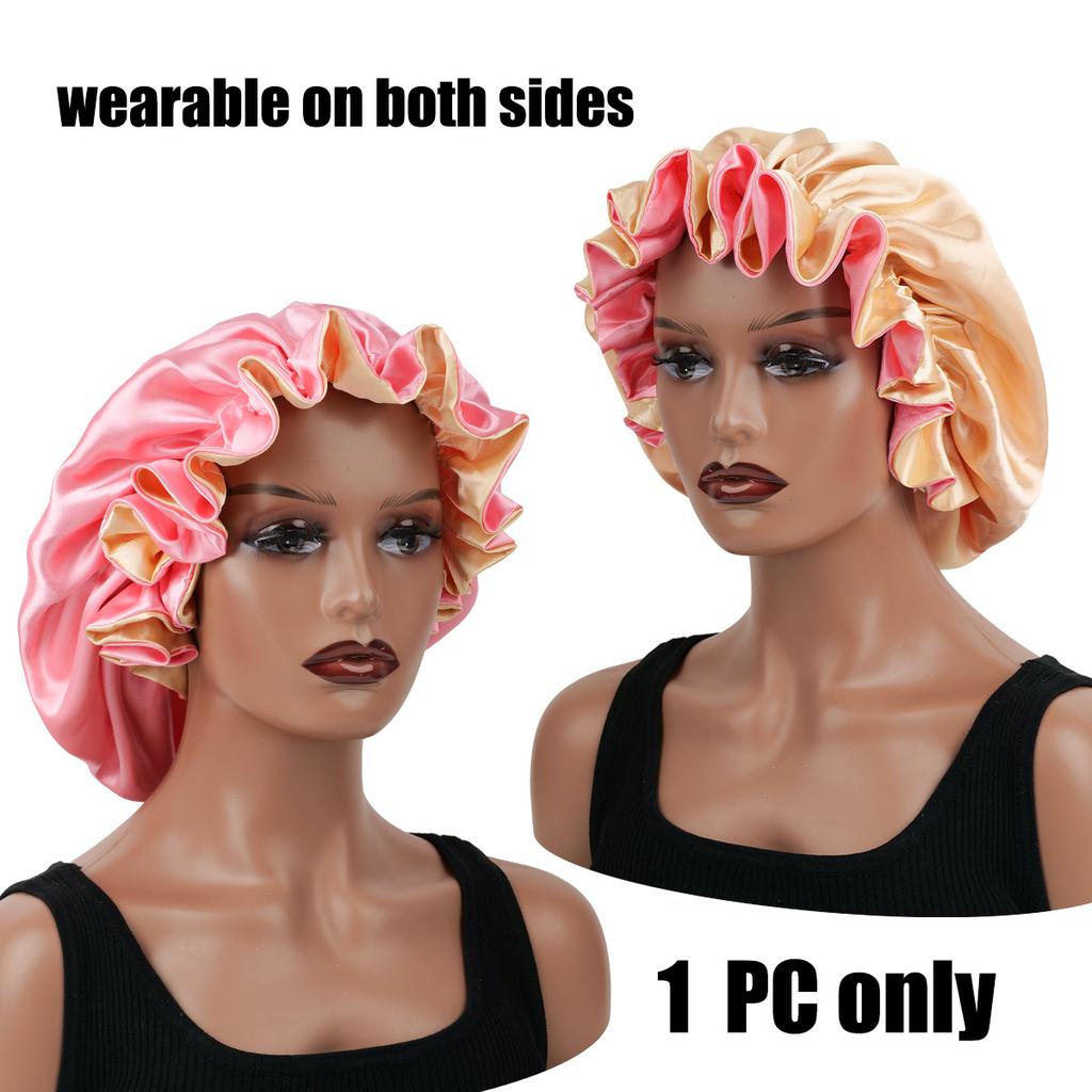 1pc Two Tone Satin Hat Silk Bonnet Satin Bonnet