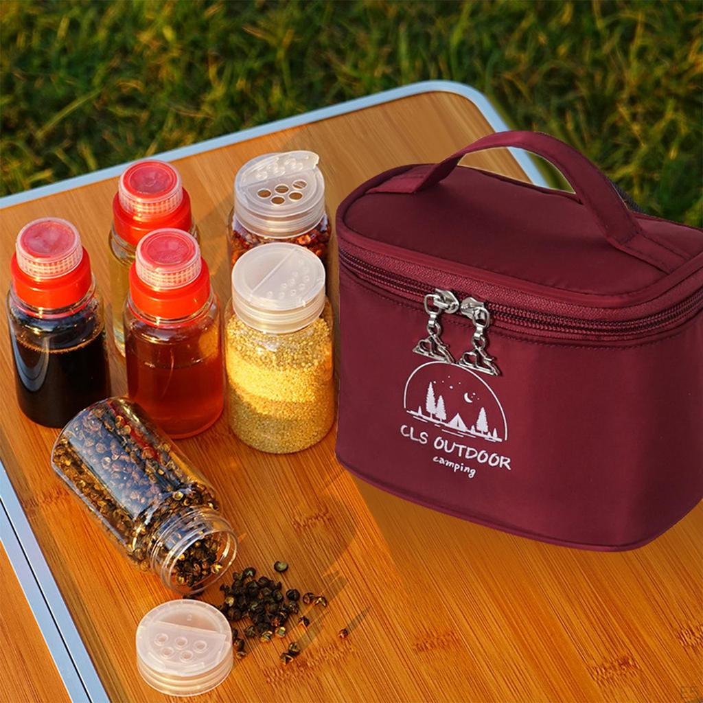 PET Plastic Spice Jars with Lid, Camping Picnic Outdoor Kitchen Shaker Seasoning