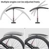2Pcs Bicycle Fender Adjustable Lightweight Universal MTB Mountain Road Bike Front Rear Mud Splash Guard Mudflap Bike Accessories