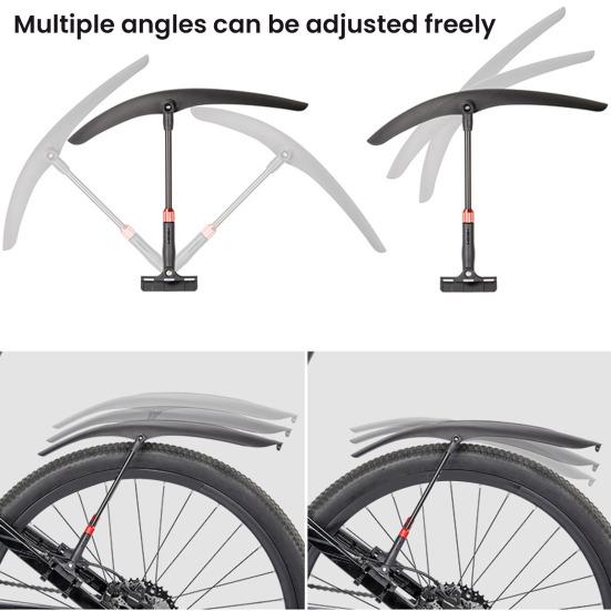 2Pcs Bicycle Fender Adjustable Lightweight Universal MTB Mountain Road Bike Front Rear Mud Splash Guard Mudflap Bike Accessories