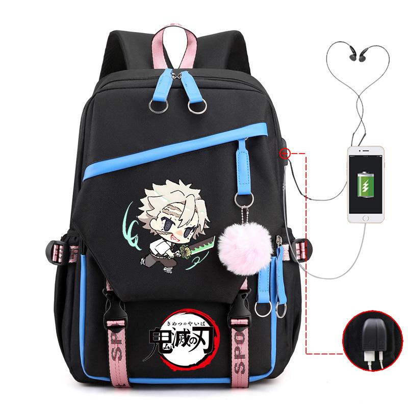 Kimetsu no yaiba ghost column peripheral printing schoolbag junior high school student high school multi-functional schoolbag