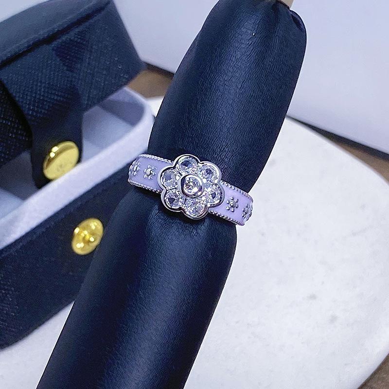 Flower Series Open Ring Temperament Personality Niche Design Light Luxury High-End Ring