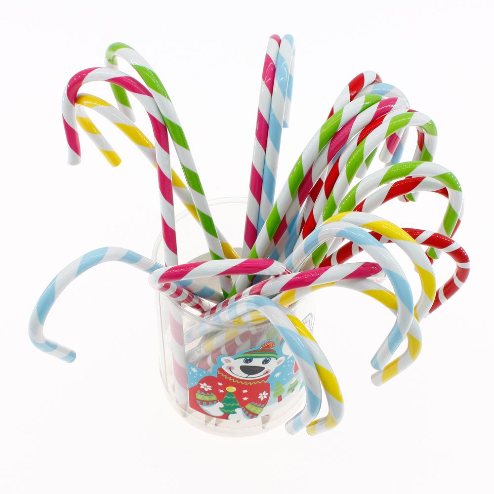 Eco-friendly European Standard Two-color Candy Cane-Shaped Colored Pencil for Christmas