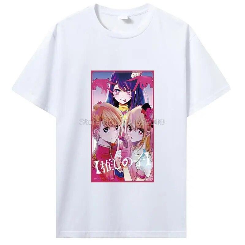 Oshi No Ko Japan Anime Cute Ai Ruby And Aqua футболка женские футболки унисекс Kawaii — фото 22