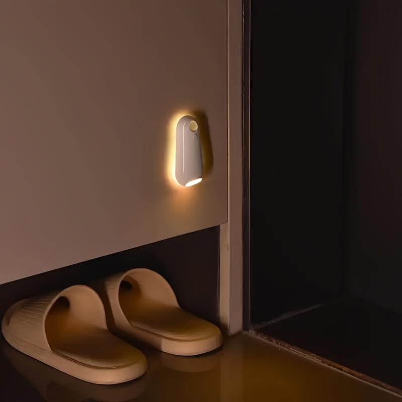 ABS material sensor-activated floor edge light (7 colors), snap-on installation. Nighttime sensor lighting, suitable for stairs/bathrooms/bedrooms.