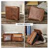 CONTACTS Genuine Leather Men‘s Wallet Short Purse For Men Coin Pocket Wallets Male Portmane