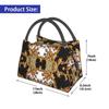 Gold Baroque Elegance Insulated Lunch Bag for Women Leakproof Geometric Patterns Cooler Thermal Lunch Box Beach Camping Travel
