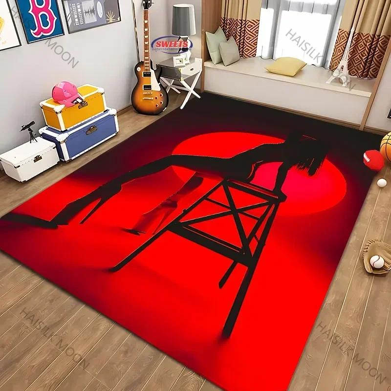 16 Styles Pole Dance Art Printing Carpet Home Decor Mats Pole Dance Classroom Large Area Four Seasons Floor Mat Machine Washable