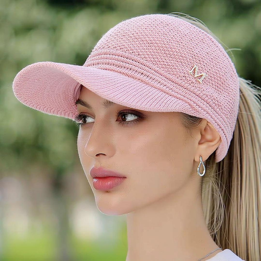 

Women s Sun Hat Elastic and Breathable Design | Wide-brimmed Sun Hat Suitable for Ponytails розовый