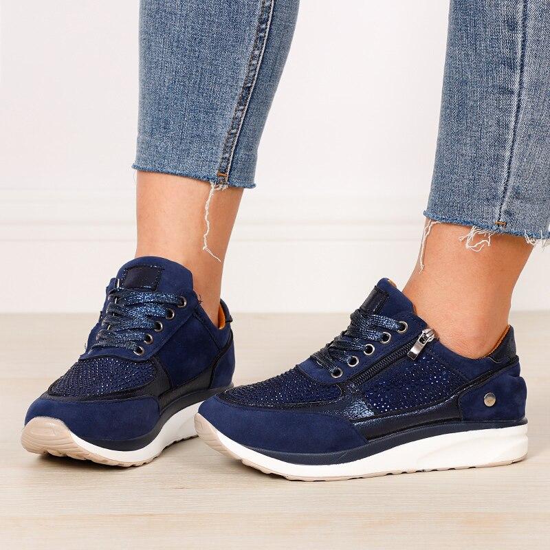 Mujeres zapatillas de encaje zapatos mujer plataforma casual zapatos de tela  femenina zapatos planos de señoras comprar a buen precio — entrega  gratuita, reseñas reales con fotos — Joom