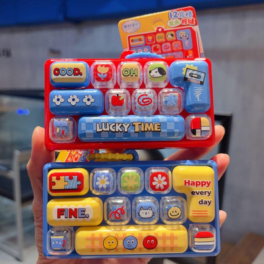 Hangable Mechanical Keyboard Toy Clear Key Sounds Bag Pendant Charm For Children