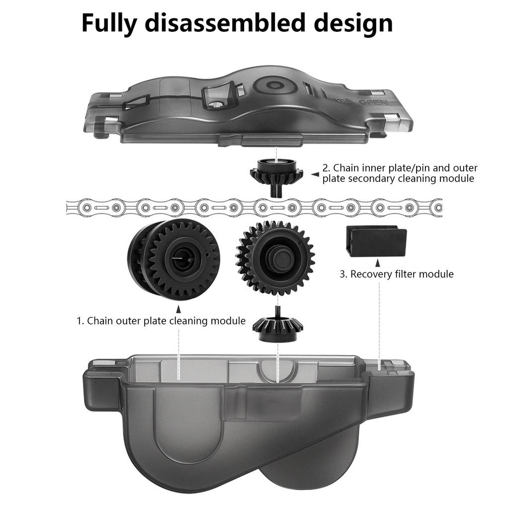 Chain Brush Chain Cleaner Scrubber Multi-Purpose Scrub Brush Tool Accessories For Motorcycle Bicycles Electric Bike Gear