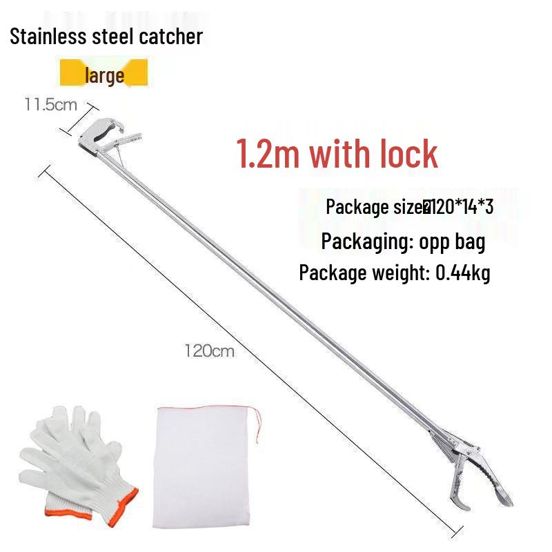 Telescopic Stainless Steel Fish, Shrimp, and Eel Catcher Hook