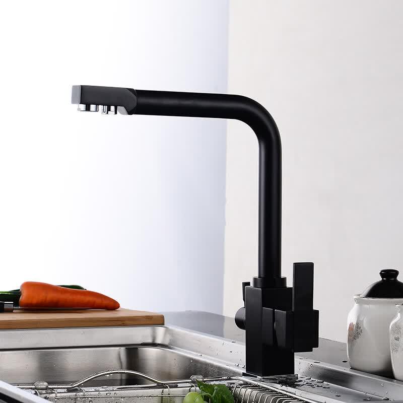 TLXT 3-in-1 Wall-Mounted Kitchen Faucet