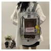 Summer new fashion trend large capacity practical simple clean transparent PVC backpack