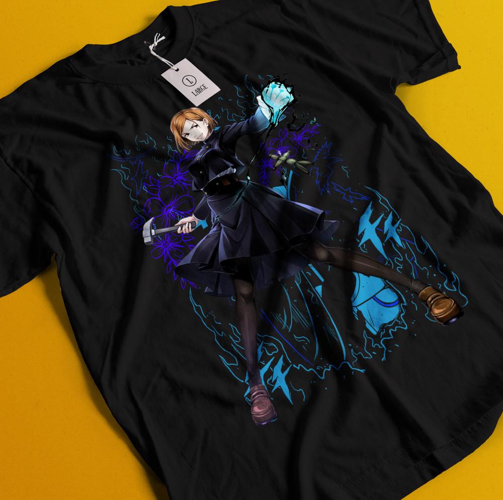 

Футболка Нобара Кугисаки Футболка Годжо Сатору Футболка Сукуна Футболка Дзюдзюцу Кайсен Футболка Тодзи L