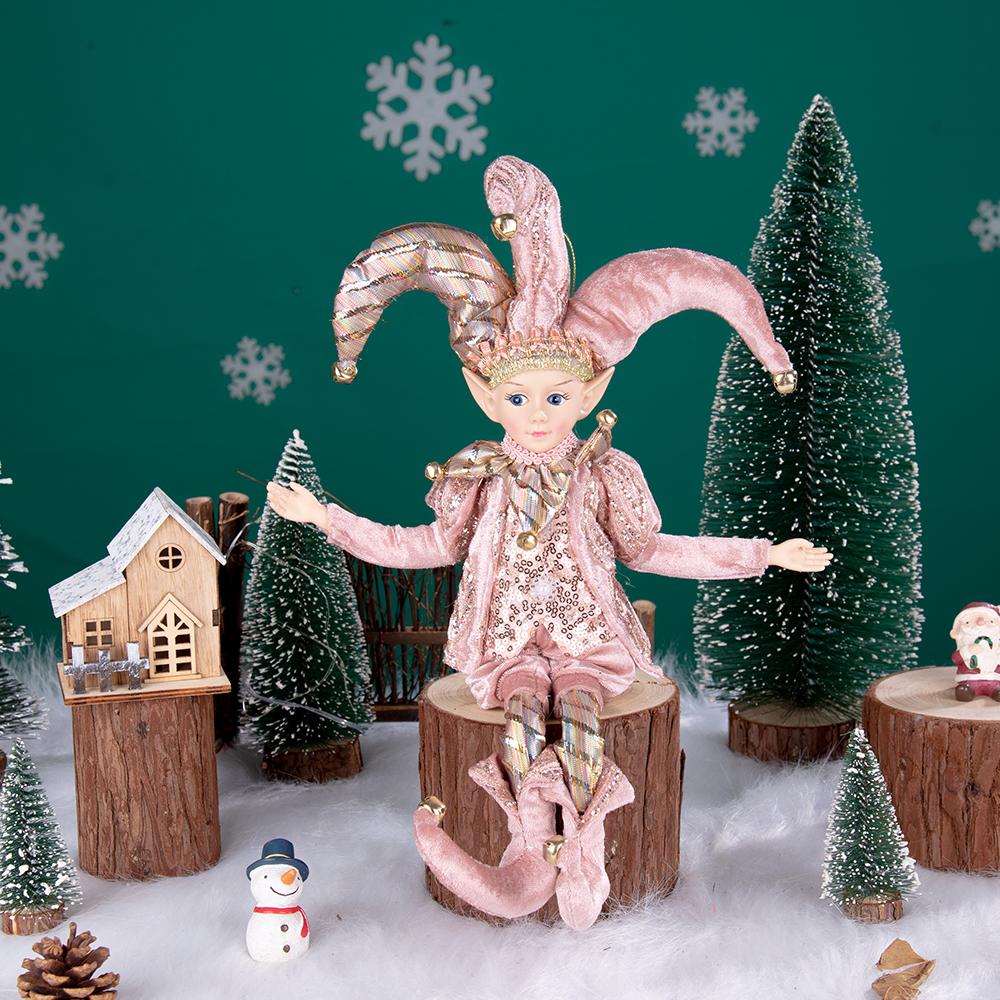 NUOVO Elfo Rosso Oro Peluche Bambola Elfo Giocattolo Albero di Natale Ornamenti Capodanno Vacanza Migliori Regali per Bambini Navidad Natal adornos de navidad